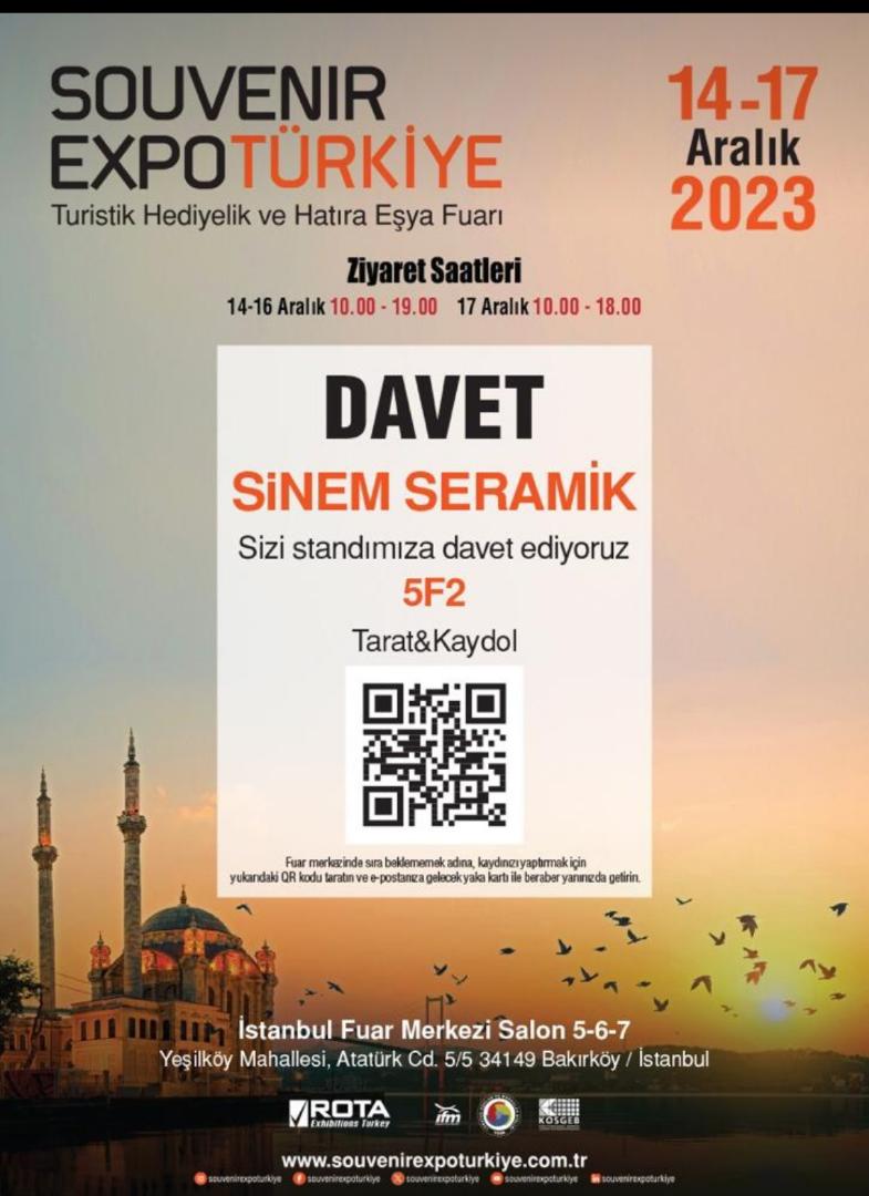 Sinem Seramik Souvenir Expo Türkiye - fuar 2024 davetiye qr kod